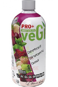 Obrázok pre PRO+ Legume Băutură necarbogazoasă cu energie scăzută, cu vitamina C, B1, B6, B12 și îndulcitori - sfeclă roșie, pin, măr, busuioc (750ml)
