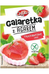 Obrázok pre Celiko Vegan, fără gluten, jeleu de tort cu căpșuni cu agar (45g)