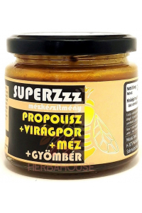 Obrázok pre SuperZzz Propolis cremos de miere maghiară + polen + ghimbir (250g)