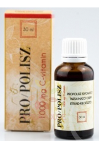 Obrázok pre Pro/Polisz Extract de propolis cu 1000mg Vitamina C - picaturi de alcool (30ml)