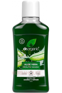 Obrázok pre Dr.Organic Apă de gură cu Bio Aloe Vera, aromă de mentol (500ml)