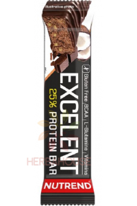 Obrázok pre Nutrend Excelent Fără gluten Baton proteic cu ciocolată și nucă de cocos (85g)