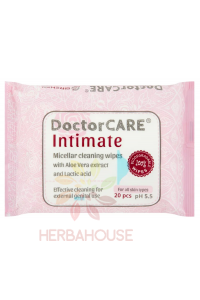 Obrázok pre DoctorCare Intimate servetele umede pentru igiena intima cu extract de Aloe Vera si acid lactic (20buc)