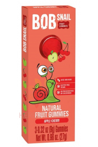 Obrázok pre Bob Snail Gummies Gummie cu fructe fără adaos de zahăr - mere, cireașă (27g)