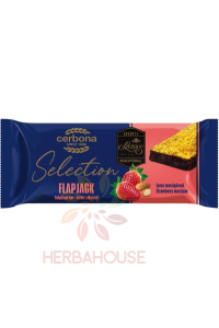 Obrázok pre Cerbona Selection Flapjack Baton de ovăz cu marțipan de căpșuni, semiînmuiat (40g)