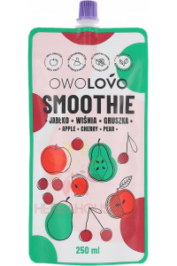 Obrázok pre Owolovo Smoothie de fructe fără adaos de zahăr - mere, cireșe, pere (250ml)