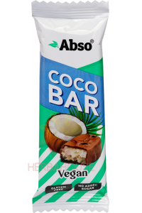 Obrázok pre Abso Vegan Baton de nucă de cocos fără gluten înmuiat în ciocolată neagră fără zahăr (35g)