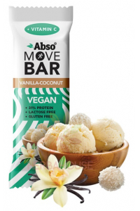 Obrázok pre Abso Vegan Baton proteic fără gluten - vanilie și nucă de cocos (35g)