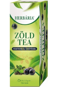 Obrázok pre Herbária Ceai verde cu aromă de coacăze negre (25 buc)