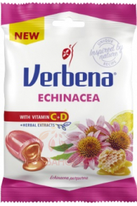 Obrázok pre Verbena Bomboane cu verbenă echinaceea cu vitamina C și D (60g)