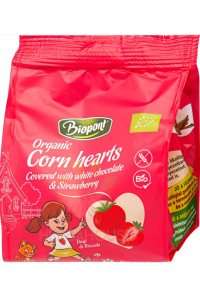 Obrázok pre Biopont Bio Fără gluten gustare din porumb ciocolată albă și căpșuni (45g)