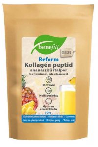 Obrázok pre Benefitt Reform Băutură cu peptide de colagen din carne de vită în pudră cu vitamina C și stevie - aromă de ananas (300g)