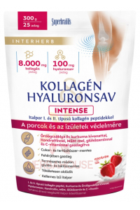 Obrázok pre Interherb Intense Colagen pudră și acid hialuronic cu îndulcitor - cremă de căpșuni (300g)