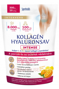 Obrázok pre Interherb Intense Colagen pudră și acid hialuronic cu îndulcitor - lămâie și portocală (300g)