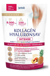 Obrázok pre Interherb Intense Colagen pudră și acid hialuronic cu îndulcitor - ananas și piersici (300g)