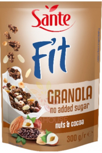 Obrázok pre Sante Fit Granola cu nuci și îndulcitor de cacao (300g)