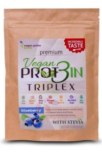 Obrázok pre Vegan Prime Vegan Prot3in Triplex fără adaos de zahăr cu stevie - afine (550g)