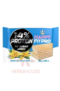 Obrázok pre Flis Happy Fit Pro Napolitane cu umplutură de vanilie fără zahăr (95g)