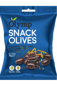 Obrázok pre Olymp Snack Măsline Kalamata fără sâmburi cu coajă de portocală și ierburi (70g)