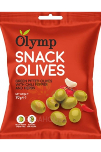 Obrázok pre Olymp Snack Măsline verzi fără sâmburi cu chili și ierburi (70g)