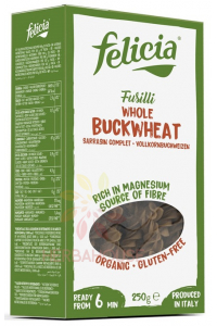 Obrázok pre Felicia Bio Paste din hrișcă fără gluten - fusilli (250g)