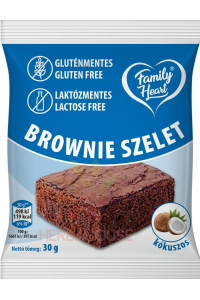 Obrázok pre Family Heart Brownie cu cacao fără gluten și fără lactoză cu aromă de nucă de cocos (30g)