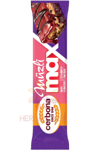 Obrázok pre Cerbona Müzli Max Baton Muesli cu aromă de căpșuni și ciocolată (30g)