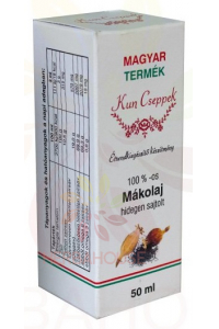 Obrázok pre Kun cseppek 100% Ulei din semințe de mac presat la rece (50ml)