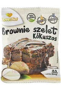 Obrázok pre LoveDiet Brownie cacao cu aromă de nucă de cocos (30g)