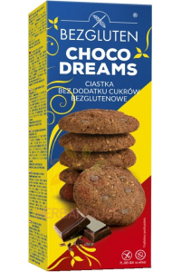 Obrázok pre Bezgluten Choco dreams Biscuiti fara gluten cu cacao cu bucati de ciocolata fara zahar adaugat (110g)