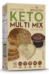 Obrázok pre Bezgluten Multi Mix Amestec de copt pentru pâine Keto fără gluten, cu conținut scăzut de carbohidrați, fără adaos de zahăr (250g)