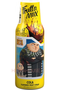 Obrázok pre Fruttamax Minions Sirop de fructe aromatizat cu zahăr și îndulcitori cu aromă de cola (500ml)