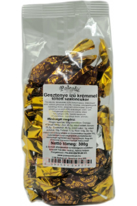 Obrázok pre Paleolit Bomboane de Craciun inmuiata în ciocolată neagră umplută cu cremă cu aromă de castane cu îndulcitor (300g)