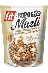 Obrázok pre Fit Muesli crocant cu ciocolată albă și biscuiți caramelizați (200g)