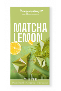 Obrázok pre Benjamissímo Matcha Lemon Bio Ciocolată albă vegană cu ceai matcha și ulei de lămâie (60g)