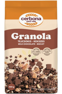 Obrázok pre Cerbona Granola de ciocolată cu lapte cu biscuiți (450g)