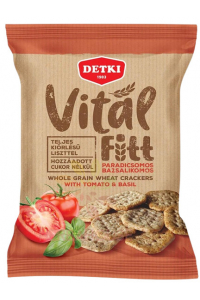 Obrázok pre Detki Vital Fitt Biscuiti sarati cu faina integrala de grau - rosii si busuioc (100g)