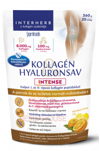 Obrázok pre Interherb Intense Pudră de colagen și acid hialuronic - lămâie și portocală (360g)