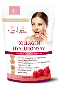 Obrázok pre Interherb Pulbere de colagen și acid hialuronic - zmeură sălbatică (400g)