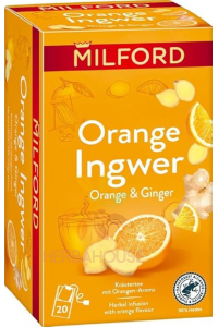 Obrázok pre Milford Ceai din fructe din plante cu aromă de ghimbir și portocale (20buc)