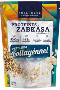 Obrázok pre Interherb Fulgi de ovăz proteine cu colagen și îndulcitor, aromă de ciocolată albă (1000g)