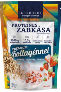Obrázok pre Interherb Fulgi de ovăz proteine ​​cu colagen și îndulcitor cu aromă de căpșuni (1000g)