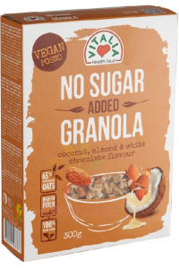 Obrázok pre Vitalia Vegan Granola cu indulcitori Nuca de cocos-migdale cu ciocolata alba (300g) 