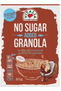 Obrázok pre Vitalia Vegan Granola cu indulcitori Nuca de cocos cu ciocolata neagra (300g) 