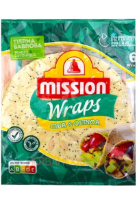 Obrázok pre Mission Wrap Tortilla cu chia și quinoa 6 bucăți (370g)