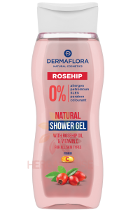Obrázok pre Dermaflora Gel de duș cu ulei de măceșe și vitamina C (250ml)