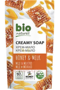 Obrázok pre Bio Naturell Săpun lichid cremos Miere și lapte - rezervă (460ml)