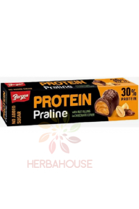 Obrázok pre Bergen Protein Praline Ciocolată cu lapte cu îndulcitor, umplută cu cremă de arahide (50g)