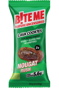 B!te Me Bio Fursecuri Lava umplute cu umplutură cremoasă de nuga (40g) Obrázok pre B!te Me Bio Fursecuri Lava umplute cu umplutură cremoasă de nuga (40g)
