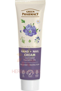 Obrázok pre Green Pharmacy Cremă pentru mâini și unghii cu extract de mușețel și ulei de in (100ml)